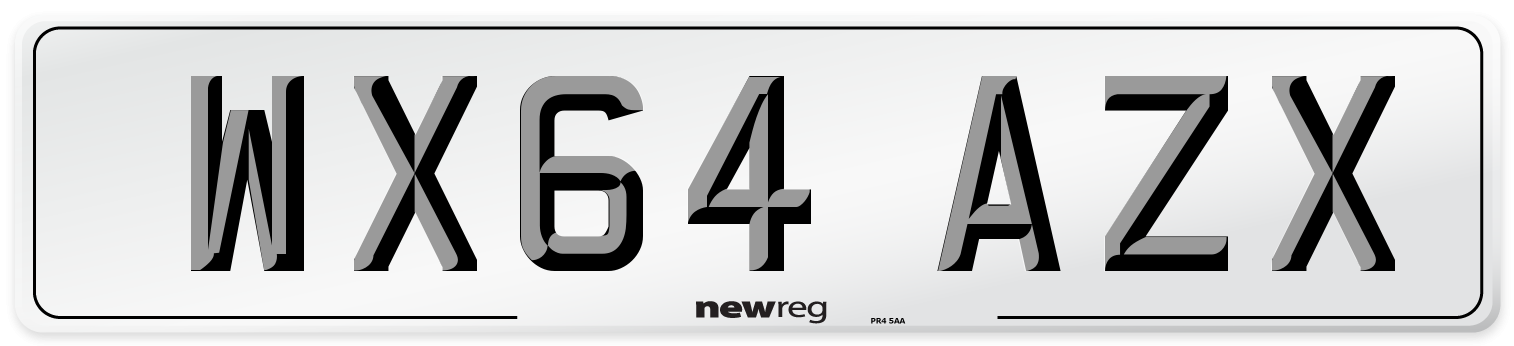 WX64 AZX Number Plate from New Reg